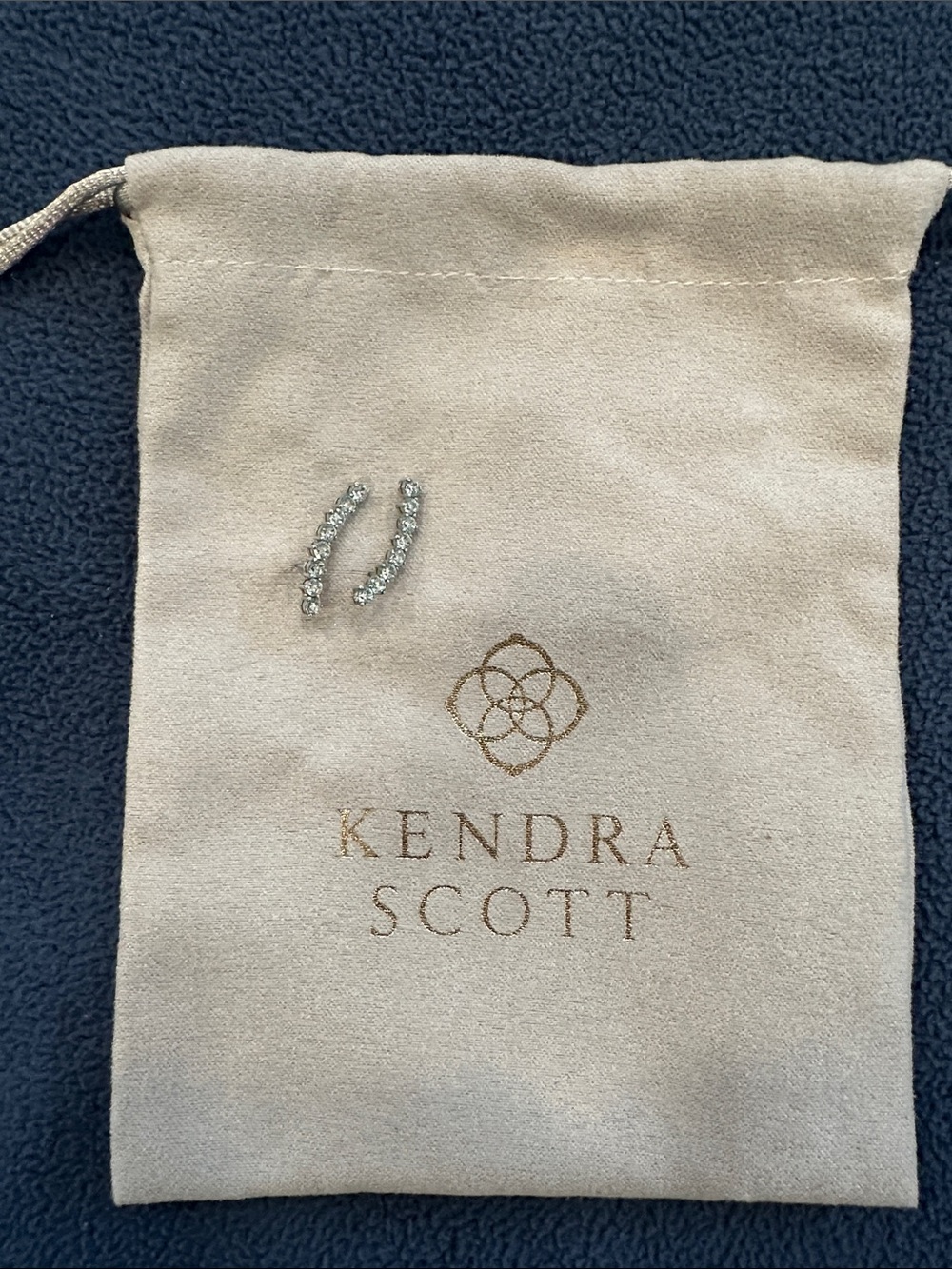 Kendra Scott Silver Crystal Ear Climbers